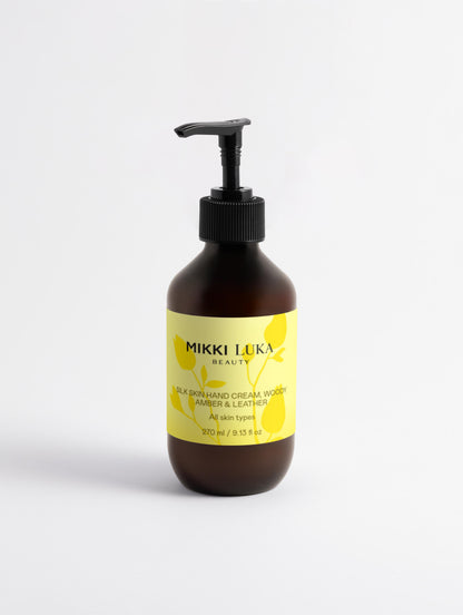 Mikki Luka Silk Skin Hand Cream, Woody Amber & Leather