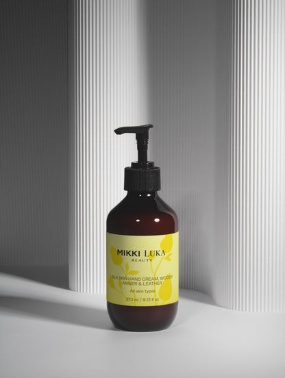 Mikki Luka Silk Skin Hand Cream, Woody Amber & Leather